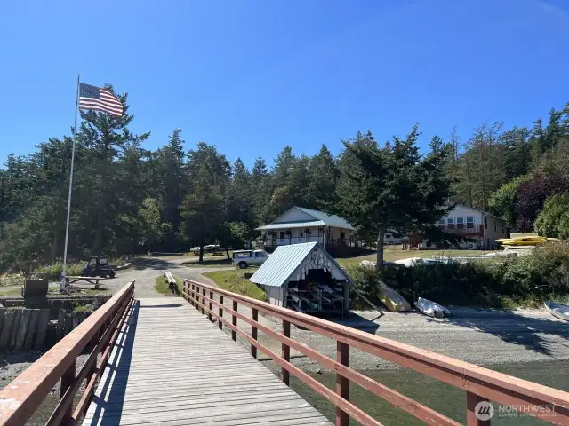 Walking up dock towards clubhouse
