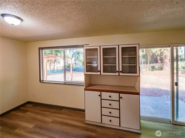 BUILT IN CHINA HUTCH NEXT TO DINING AREA