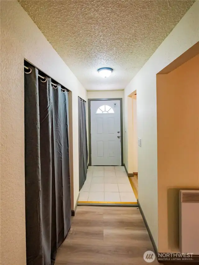 HANDY STORAGE AREAS IN HALLWAY