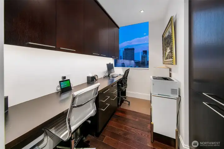 home office with abundant storage