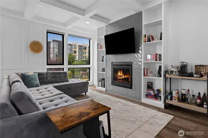 Living Room with Gas fireplace
