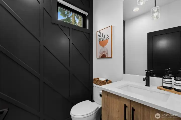 Powder room on main living floor