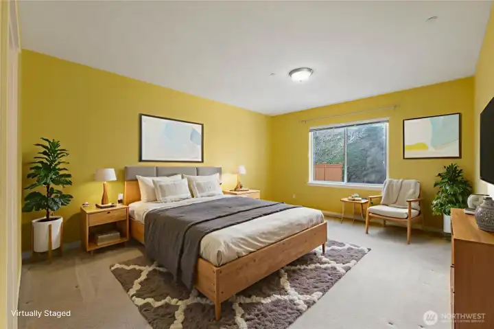 Primary Bedroom virtually staged