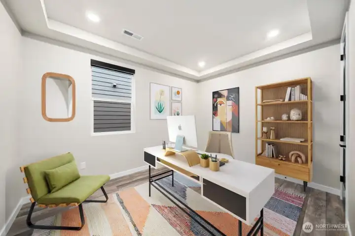 office/bed main, Virtually staged