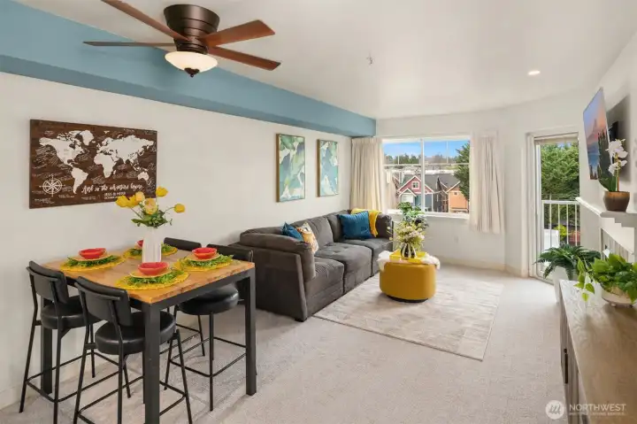 Unit - Dining and Living Room