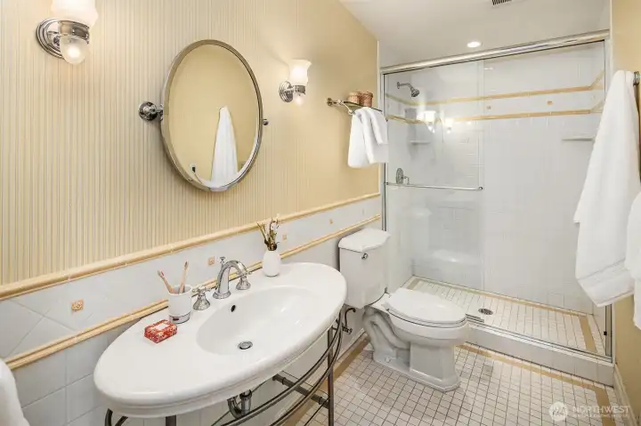 Second floor Ensuite Bath with second bedroom facing West.