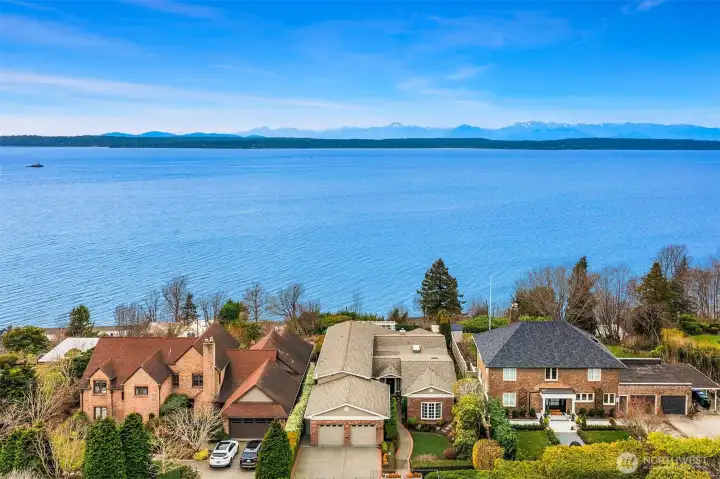 View West to the Puget Sound and the Olympic Mountains.