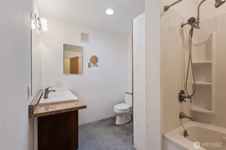 Lower level full bath.