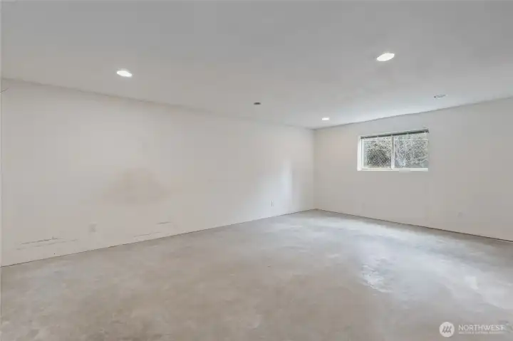 Lower level bedroom # 1 - egress window.