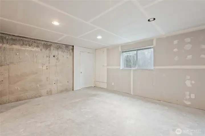 Lower level bedroom # 2: includes door to lower level utility room.