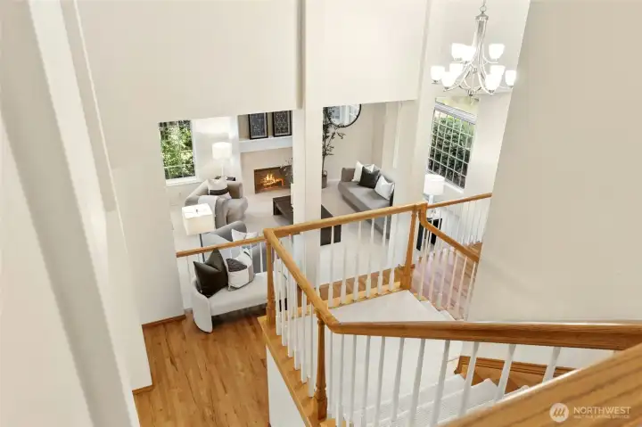Let's head upstairs to the 4 bedrooms & bonus room.
