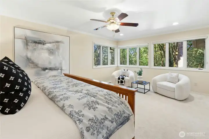 No blinds needed! You feel like you are in a park.