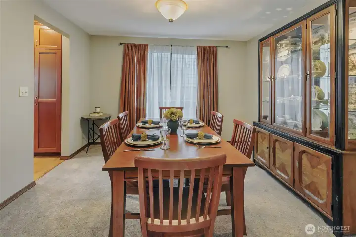 Dining room just off the kitchen.
