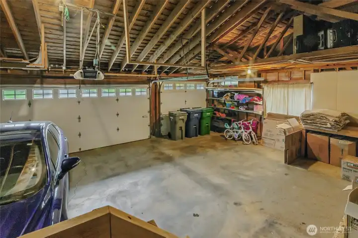 3-car garage with so much room and storage!