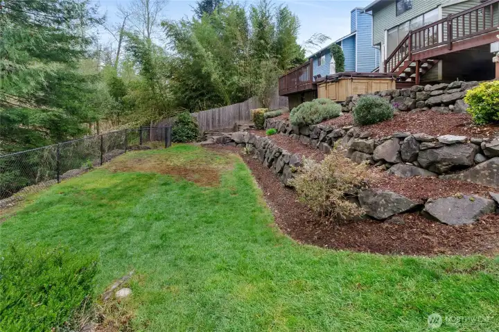 Terraced garden landscaping.