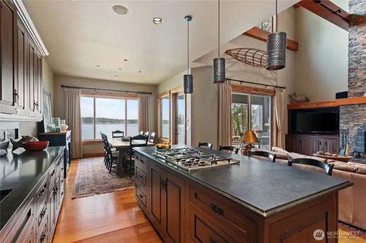 Granite counters and huntwood cabinets