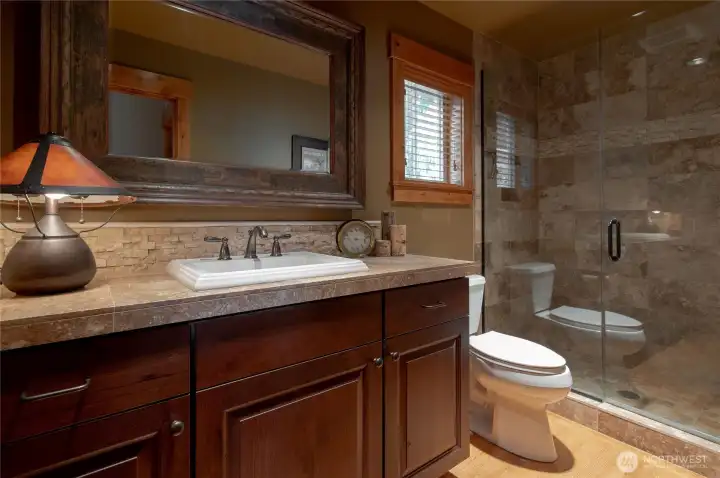 3/4 guest bath with oversized walk in shower