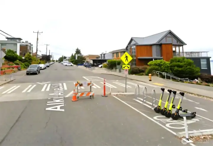 Designated permanent "Healthy street with new bike lanes and pedestrian walking.