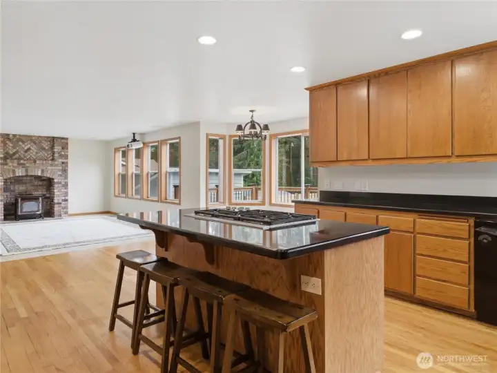 Open concept living! Virtual staging to show potential