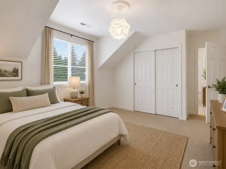 Bedroom 2 with jack and jill full bathroom