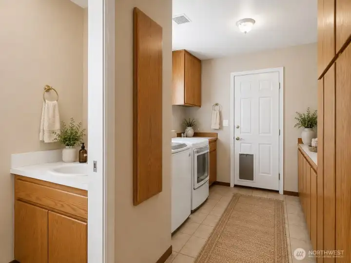 Utility room located on main