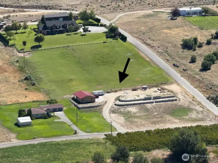 Aerial of the Building Lot