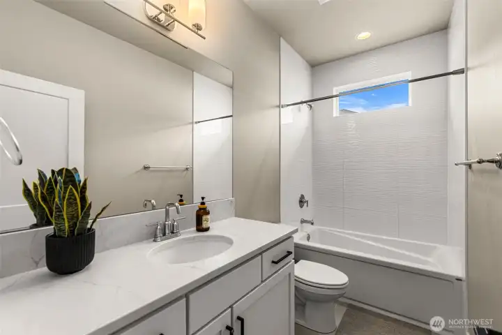 Guest bathroom on upper level Guest bathroom on upper level