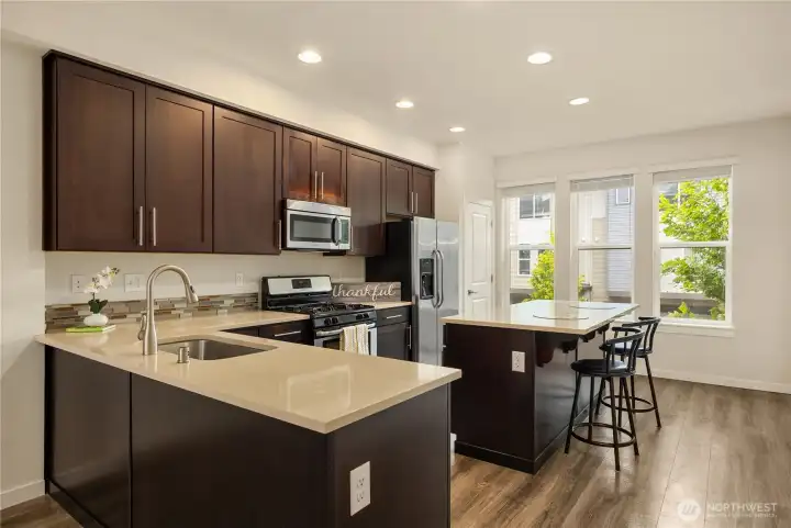 Kitchen with an island