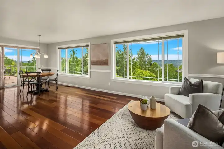 Family room off kitchen.