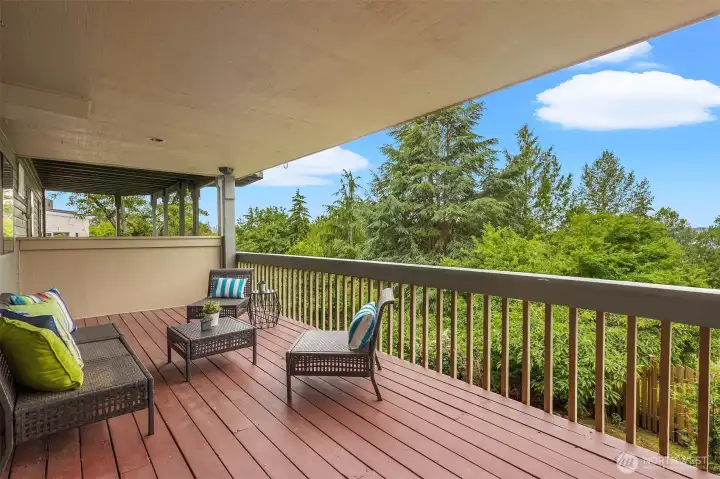 Huge covered deck.