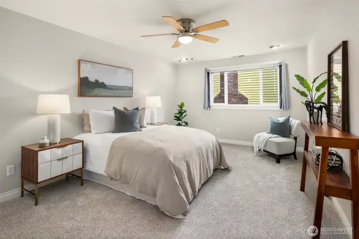1 of 2 HUGE bedrooms on lower level.