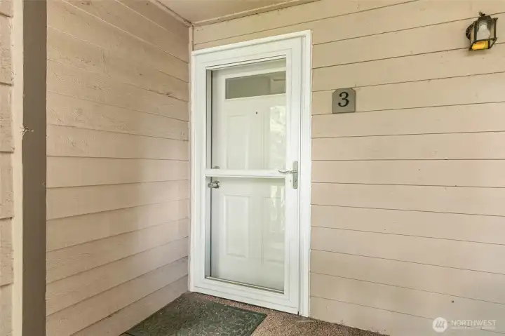 Your top floor corner entry.