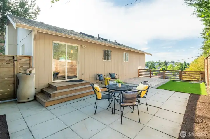 Private entertainment patio just off upper level kitchen.
