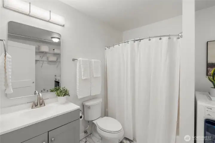 Lower level full bathroom renovated in 2025.