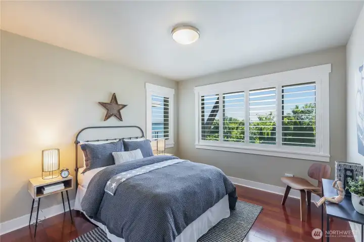 The second of the two additional bedrooms with shared full bathroom.  Bedrooms offer both territorial and lake views.
