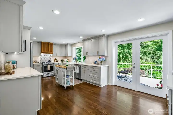 French Doors open to back deck