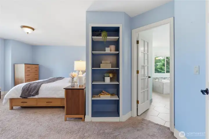 Primary bedroom with ensuite powder room Primary bedroom with ensuite powder room