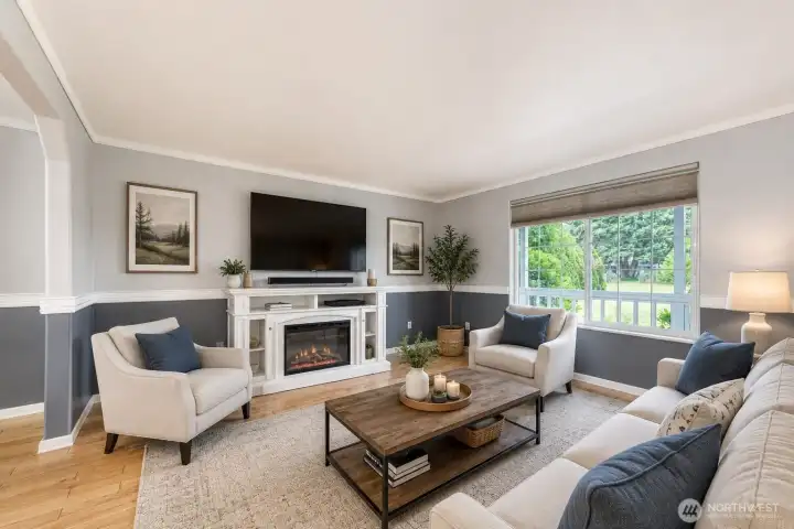 Living Area with Lots of Natural Light - Virtually Staged