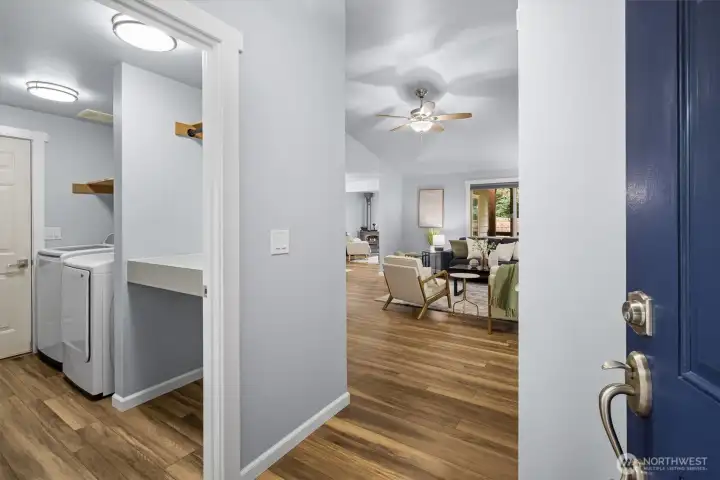 Laundry/mud room coming in from garage