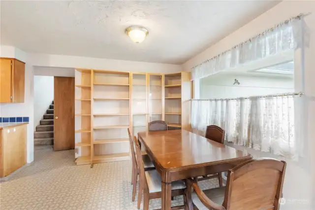 Dining area with view of street