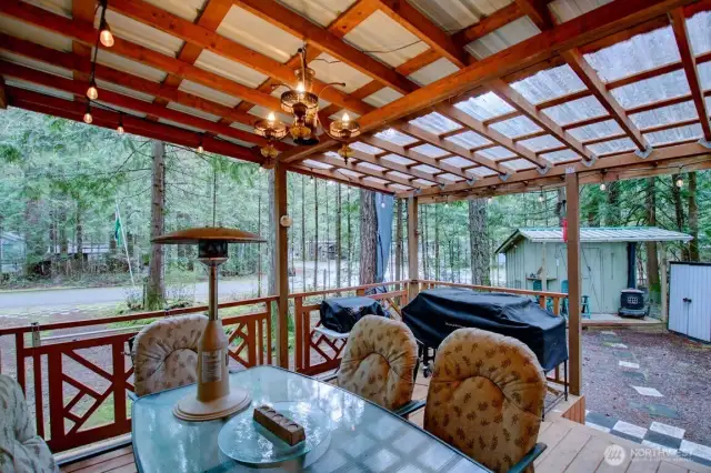 Cozy covered area to spend the seasons
