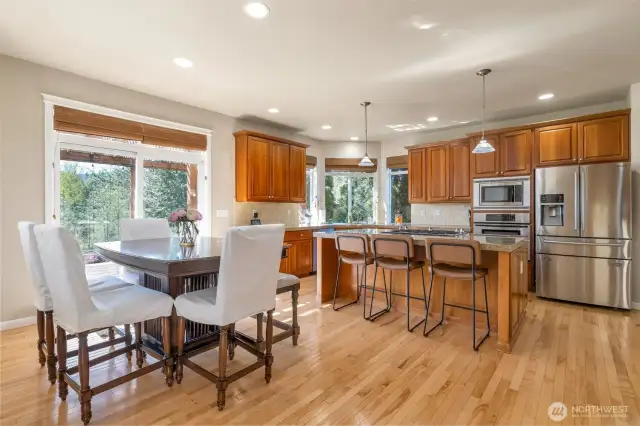 Kitchen with stainless appliances