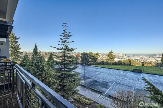 Enjoy Port of Tacoma views from your Juliet balcony.