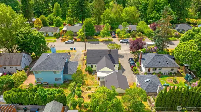 Aerial view of lot