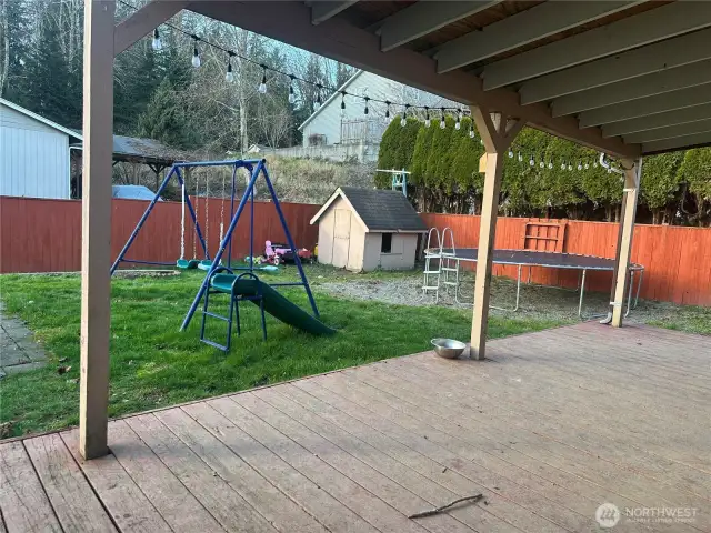 Large private yard