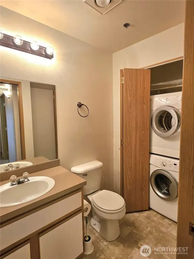 Guest bathroom and laundry room
