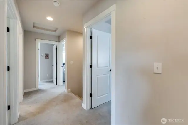 Upstairs, wide open hallway area