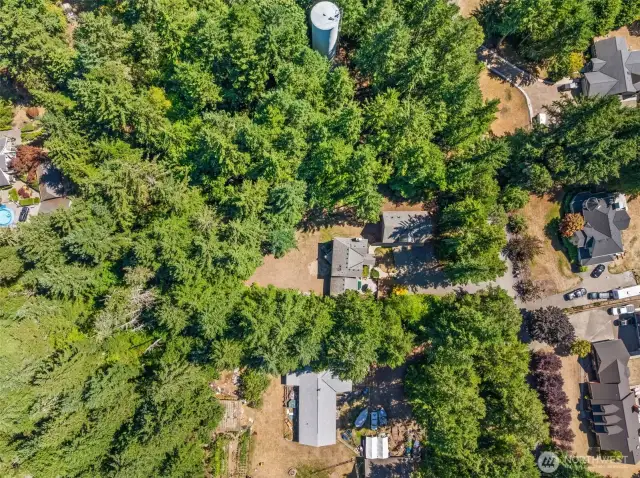 Aerial view of property.