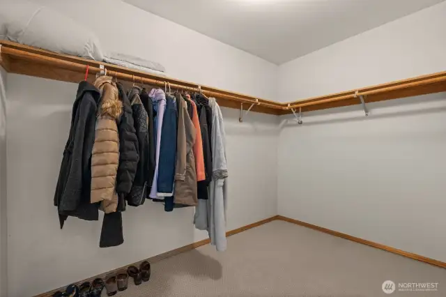 Large walk-in closet.