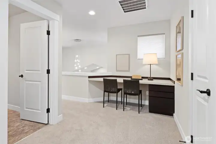 Built-in workspace upstairs